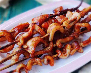 Squid skewers